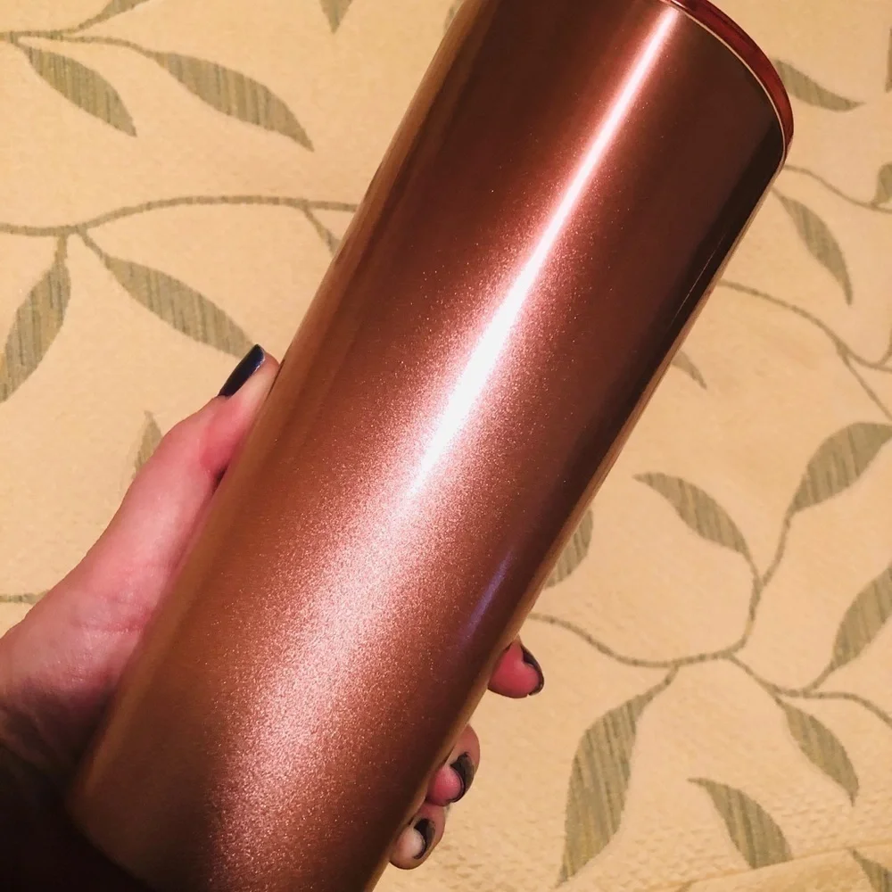 Starbucks Rose Gold Cold Cup Holiday